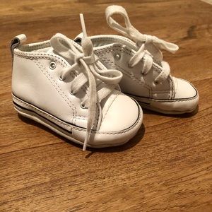 White converse crib shoes